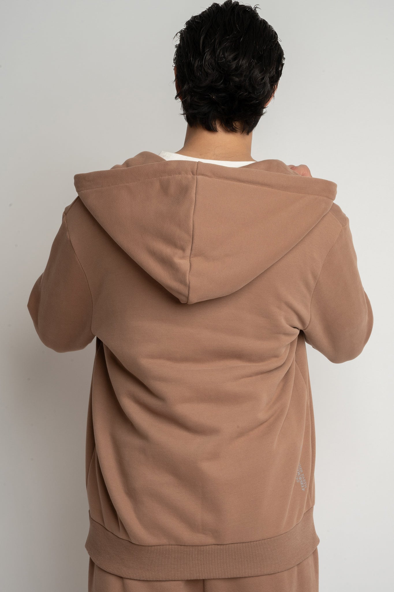 MĘSKA BLUZA Z KAPTUREM 2nd DROP BRĄZOWA- NASSAU