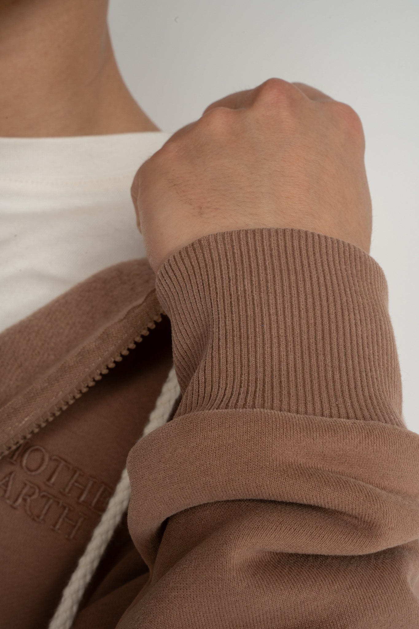 MĘSKA BLUZA Z KAPTUREM 2nd DROP BRĄZOWA- NASSAU