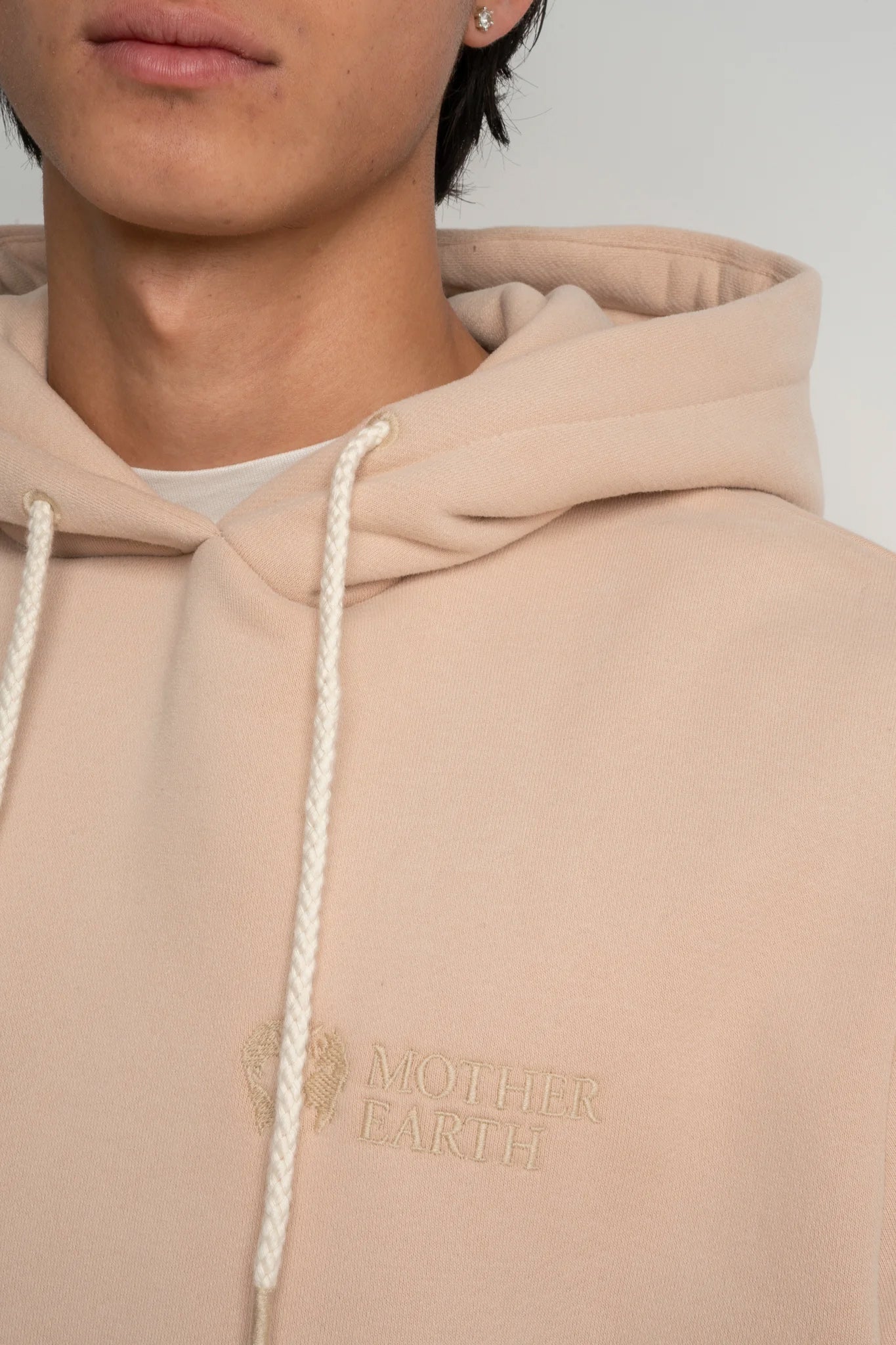 MĘSKA BLUZA Z KAPTUREM 2nd DROP BEŻOWA - ASTON