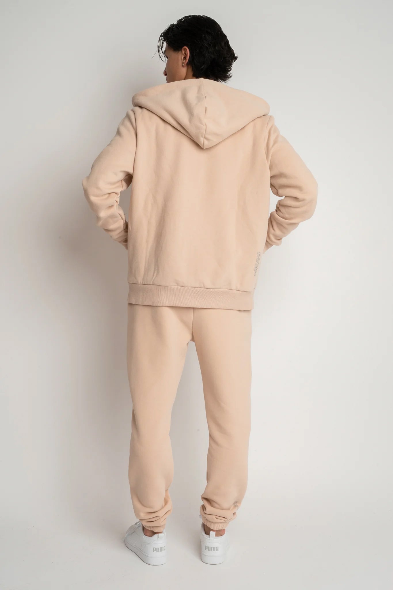 MĘSKA BLUZA Z KAPTUREM 2nd DROP BEŻOWA - NASSAU