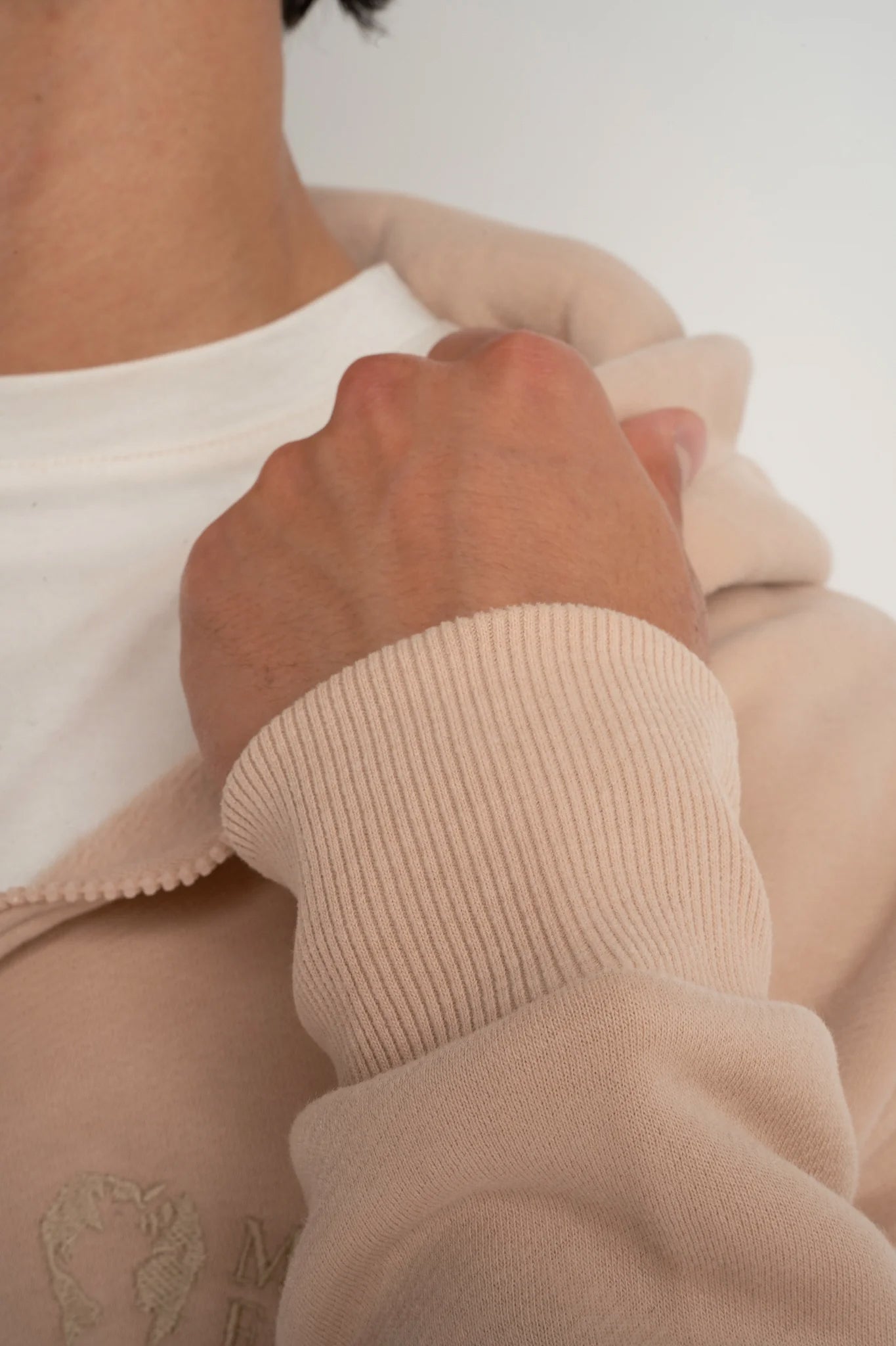 MĘSKA BLUZA Z KAPTUREM 2nd DROP BEŻOWA - NASSAU