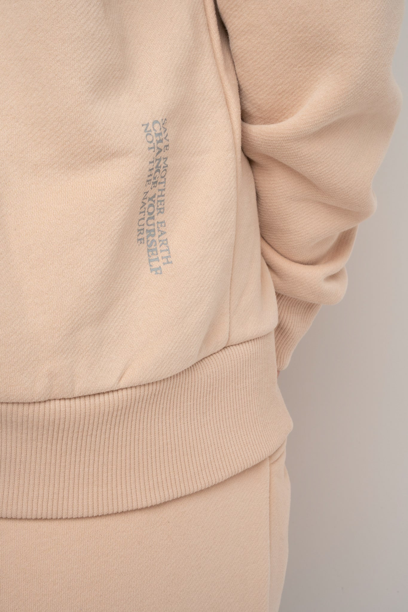 MĘSKA BLUZA Z KAPTUREM 2nd DROP BEŻOWA - NASSAU