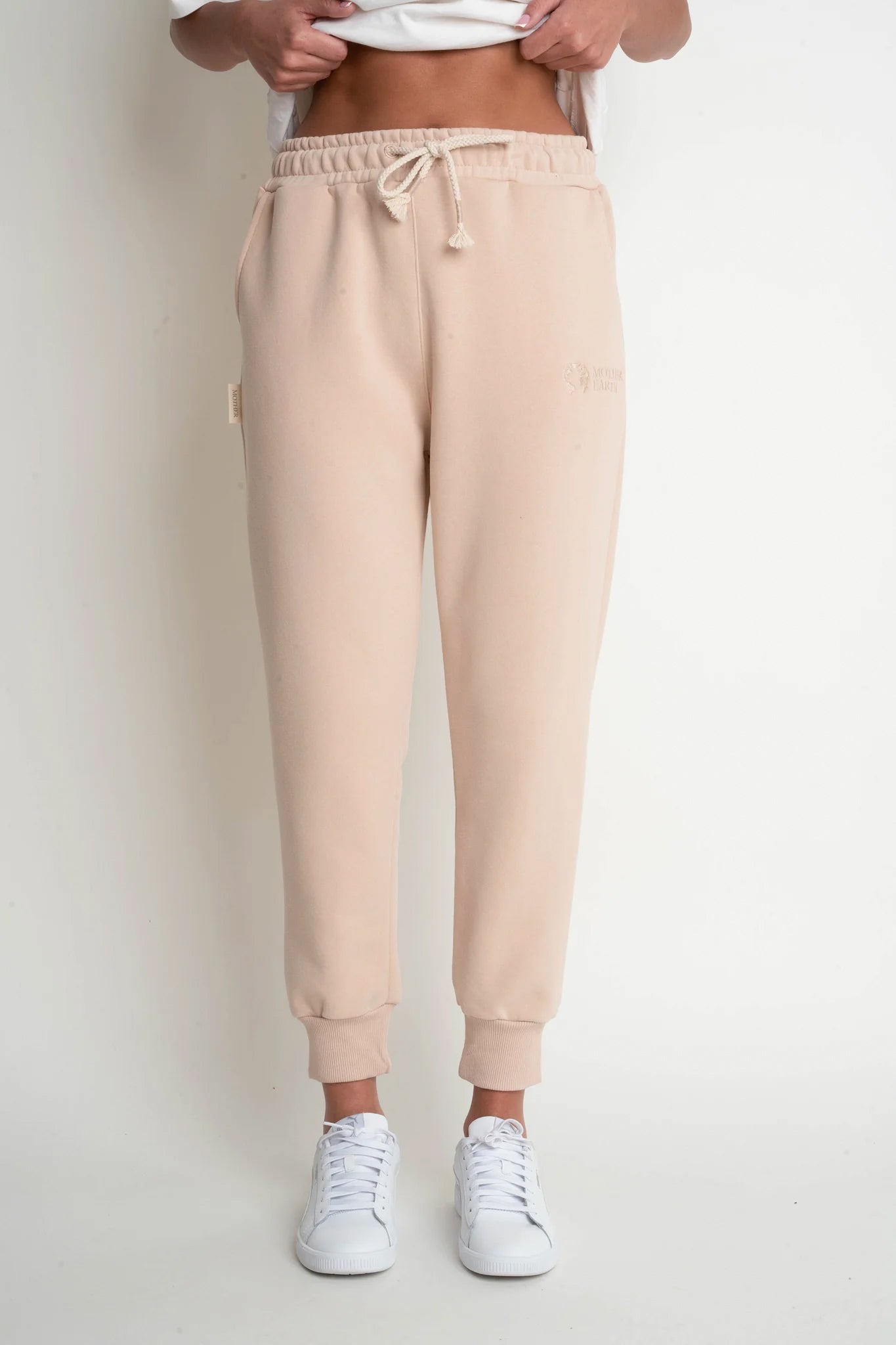 SPODNIE DRESOWE TYPU JOGGER 2nd DROP BEŻOWE - BEGERA