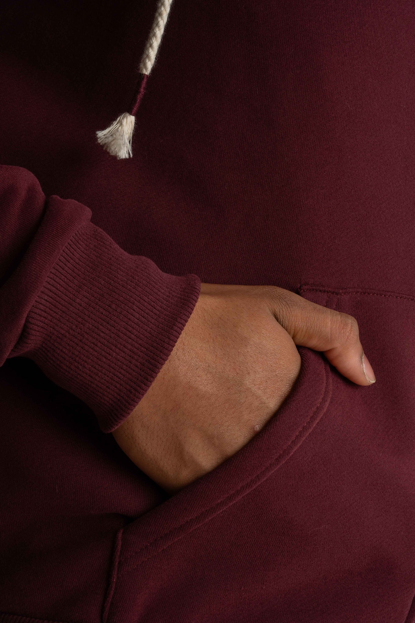 MĘSKA BLUZA Z KAPTUREM BORDOWA - NASSAU