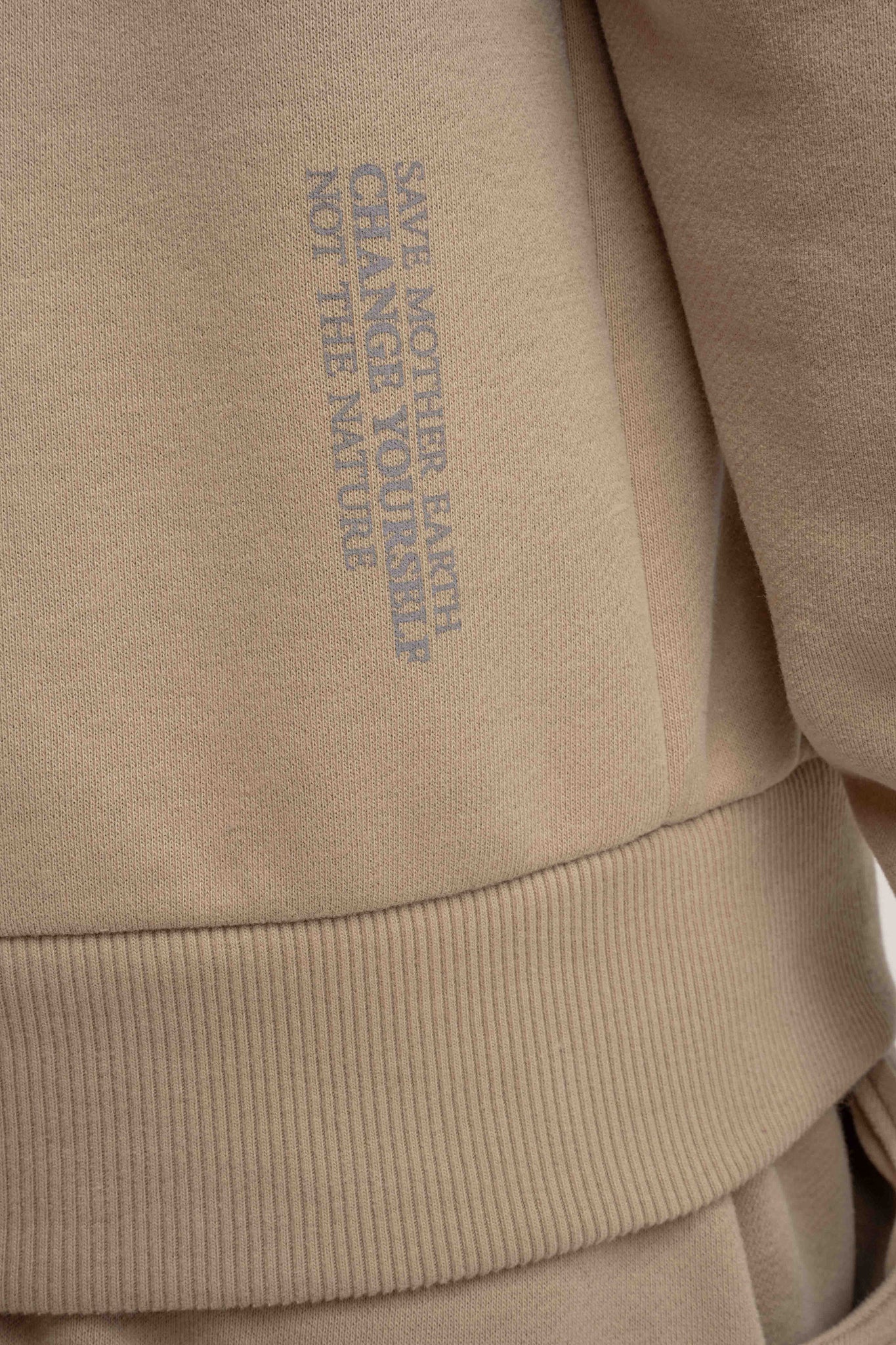 MĘSKA BLUZA Z KAPTUREM JASNOBRĄZOWA - ASTON