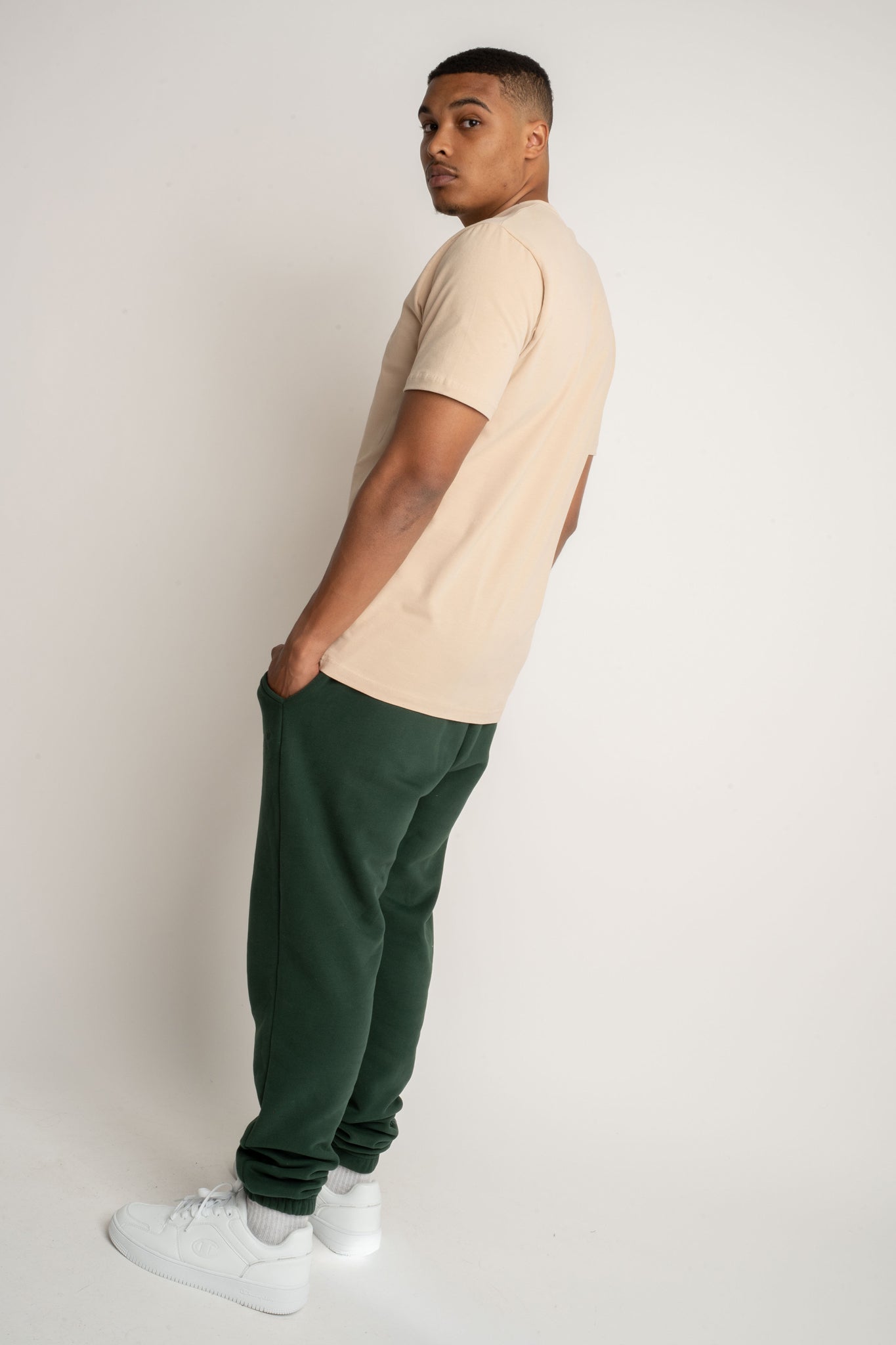 T-SHIRT MĘSKI BEŻOWY - EVEREST