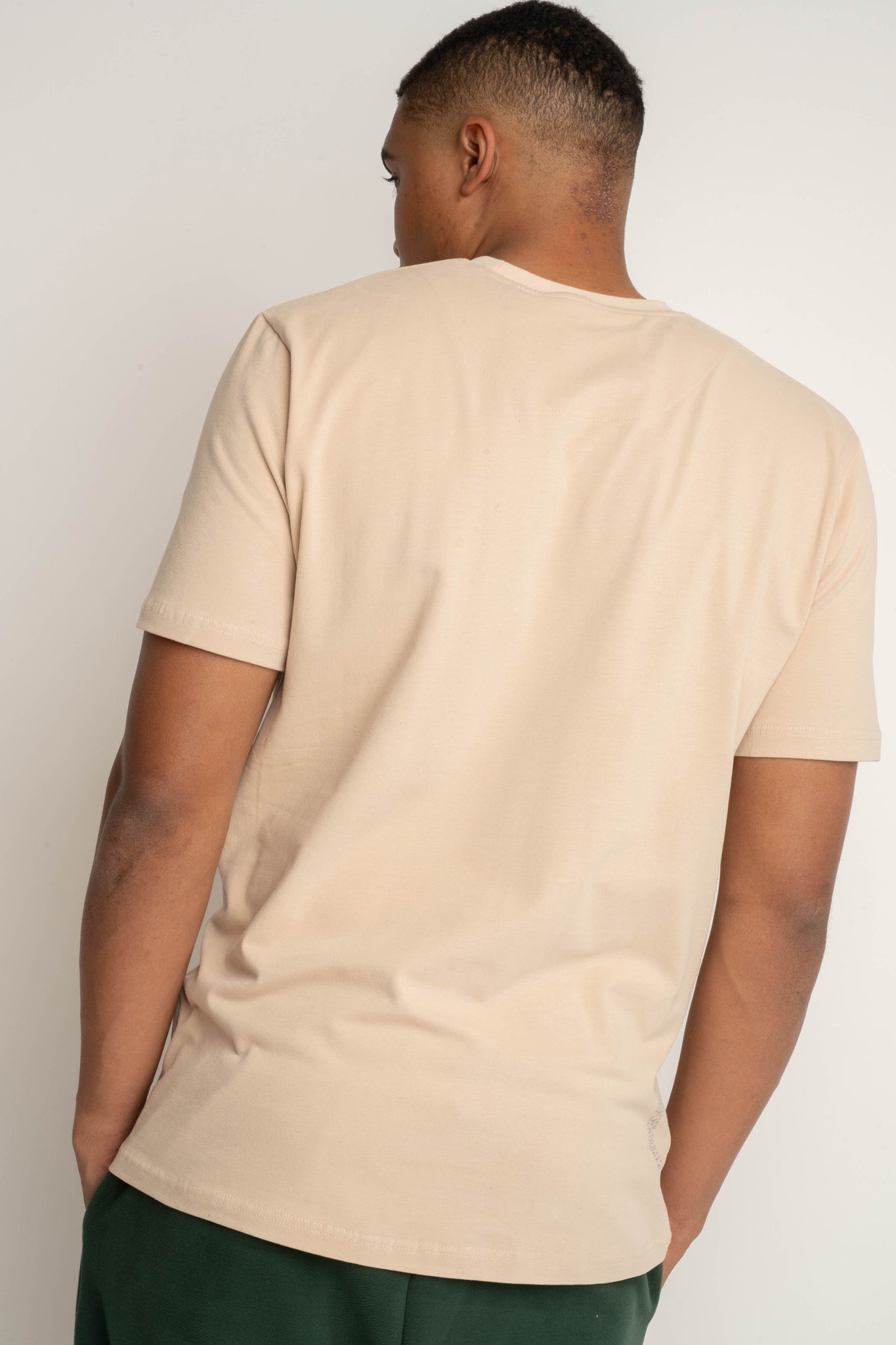 T-SHIRT MĘSKI BEŻOWY - EVEREST