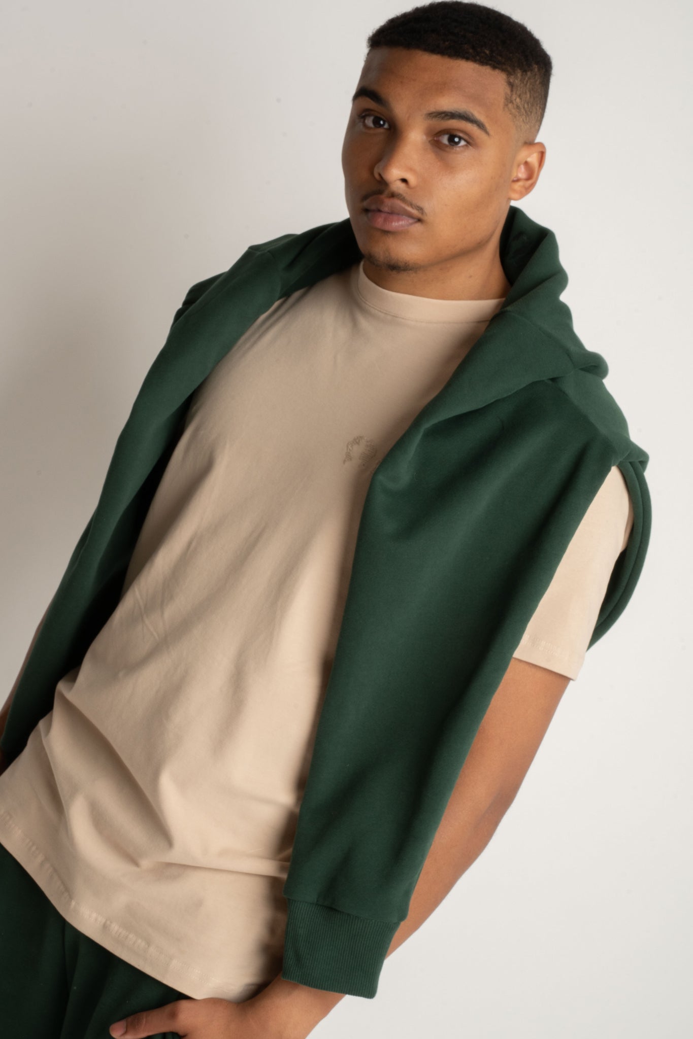 T-SHIRT MĘSKI BEŻOWY - EVEREST