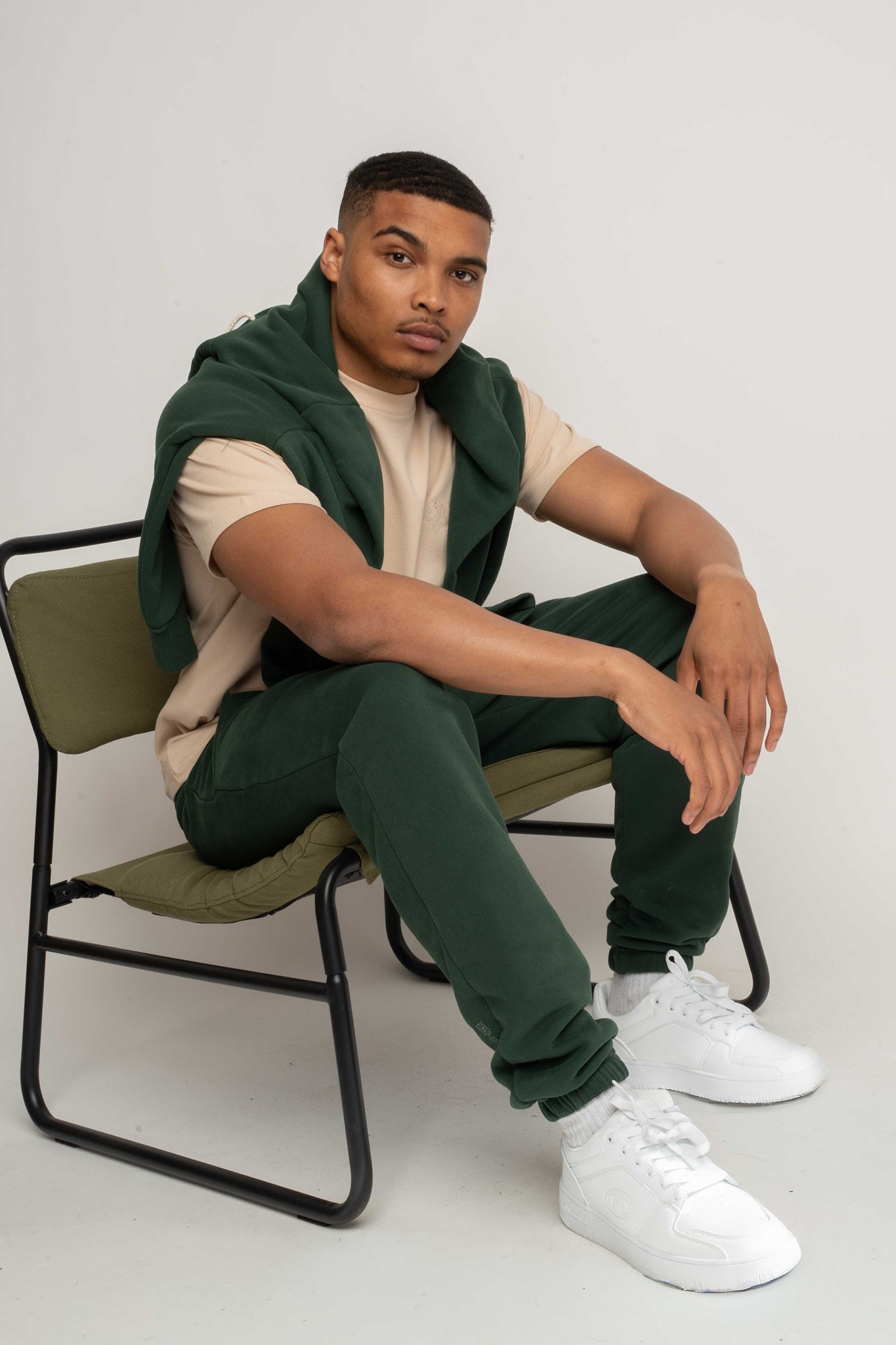 T-SHIRT MĘSKI BEŻOWY - EVEREST