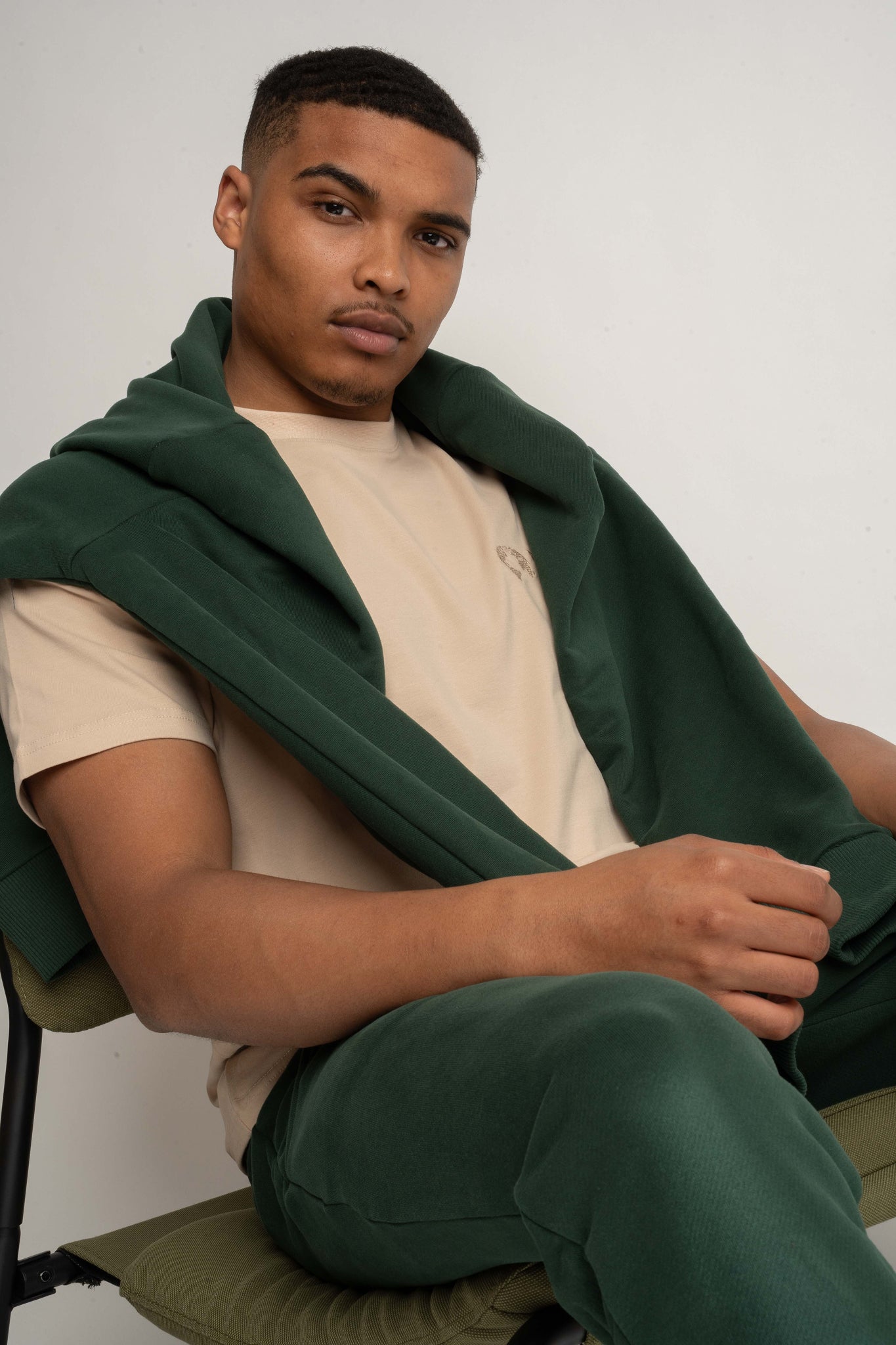 T-SHIRT MĘSKI BEŻOWY - EVEREST