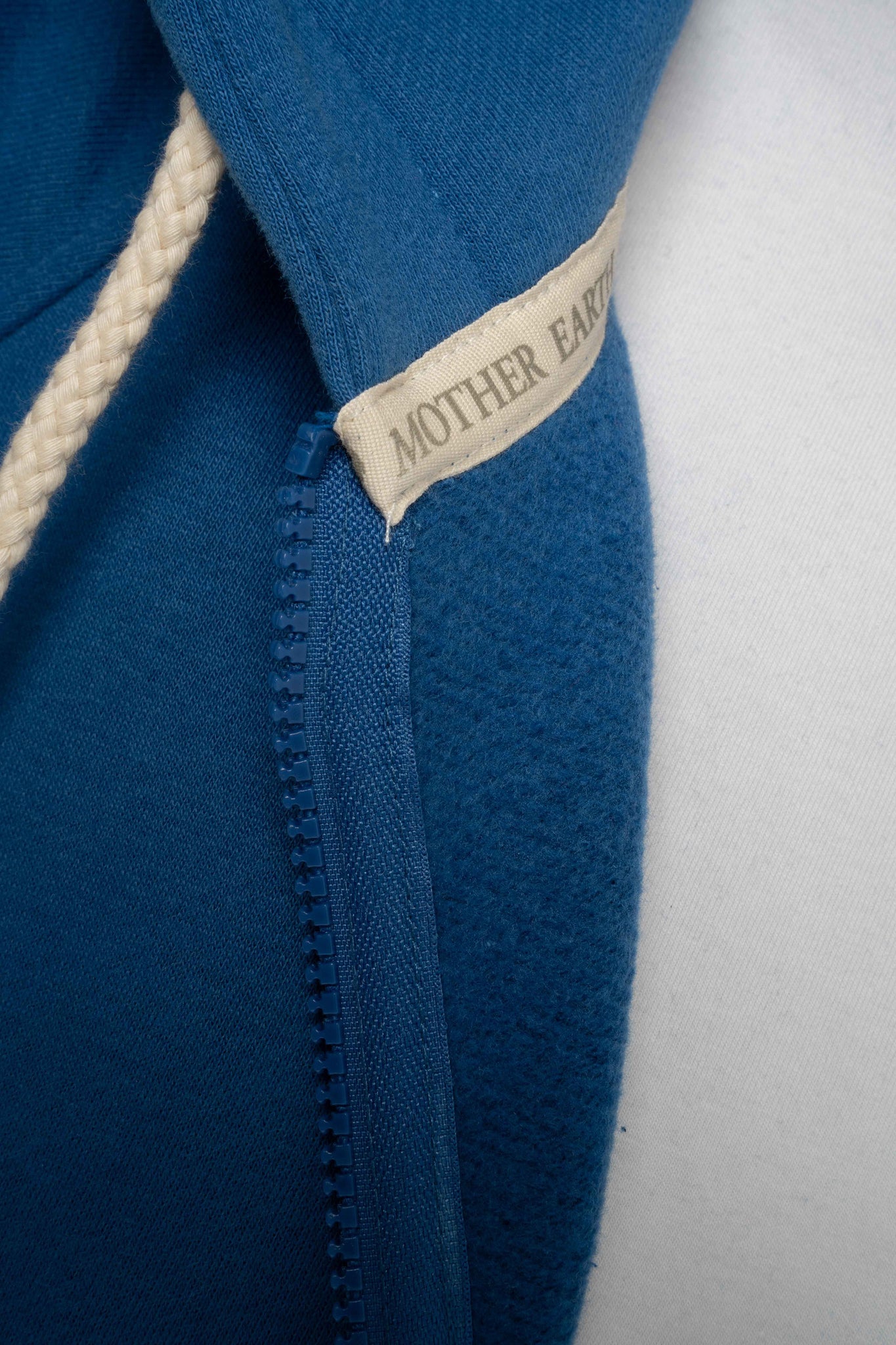 DŁUGA BLUZA Z KAPTUREM ROZPINANA 2nd DROP NIEBIESKA - ESMERALDA