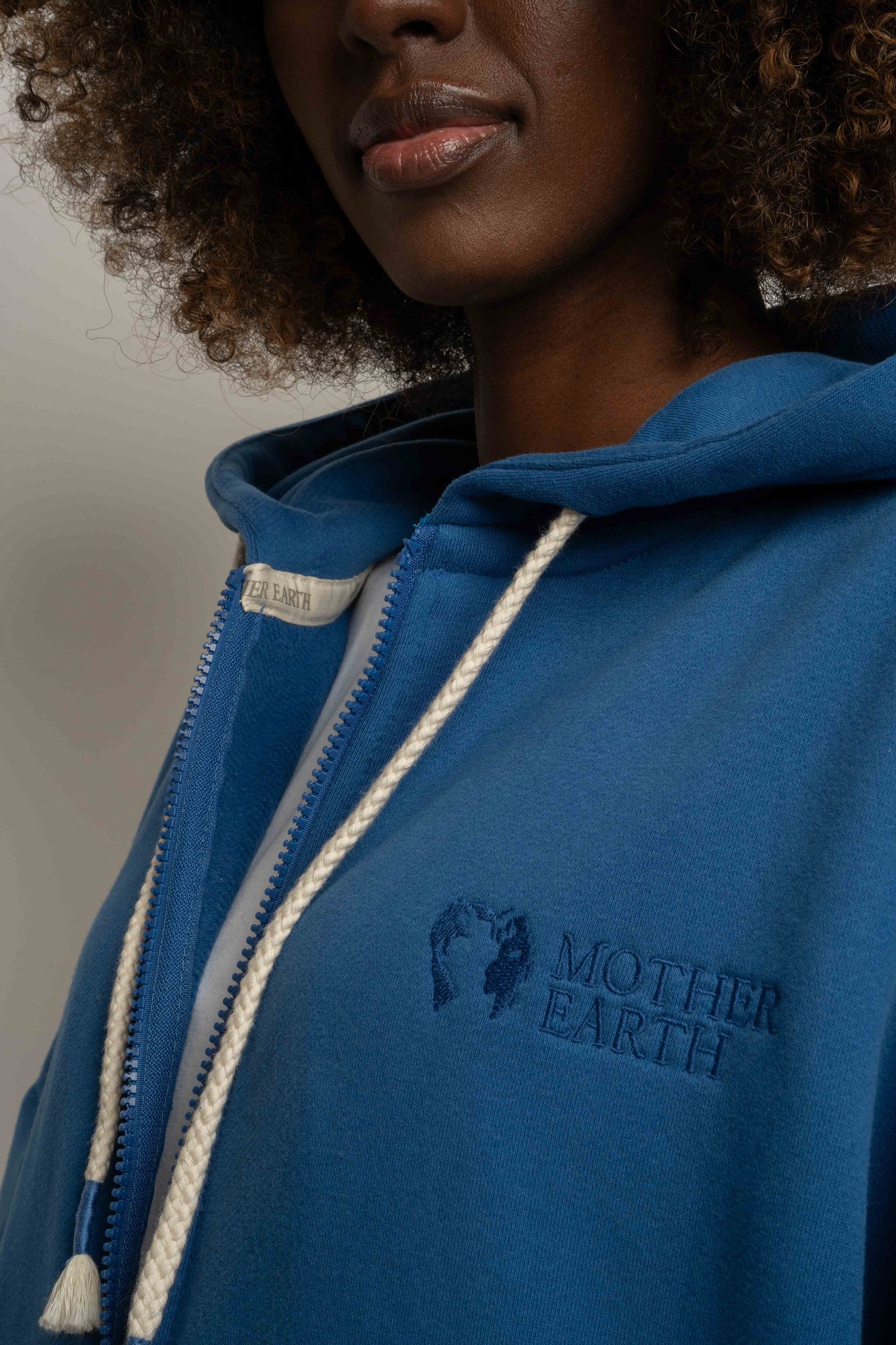 BLUZA Z KAPTUREM ROZPINANA 2nd DROP NIEBIESKA- NIKO