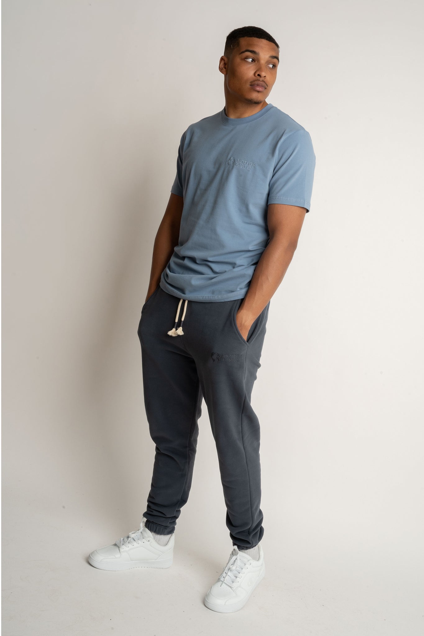 T-SHIRT MĘSKI CIEMNONIEBIESKI - EVEREST