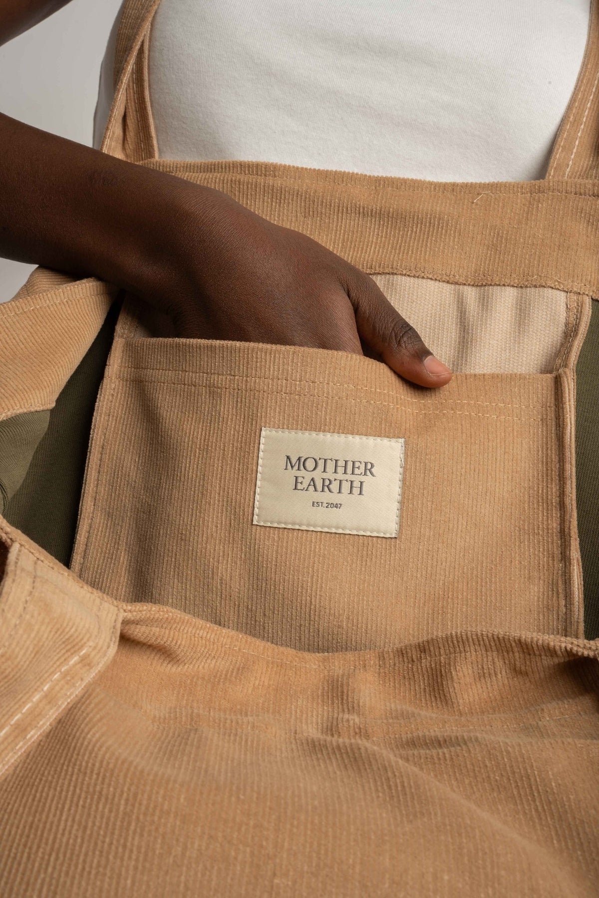 TORBA TYPU SHOPPER  BAG KARMELOWA 01 - ADALAR
