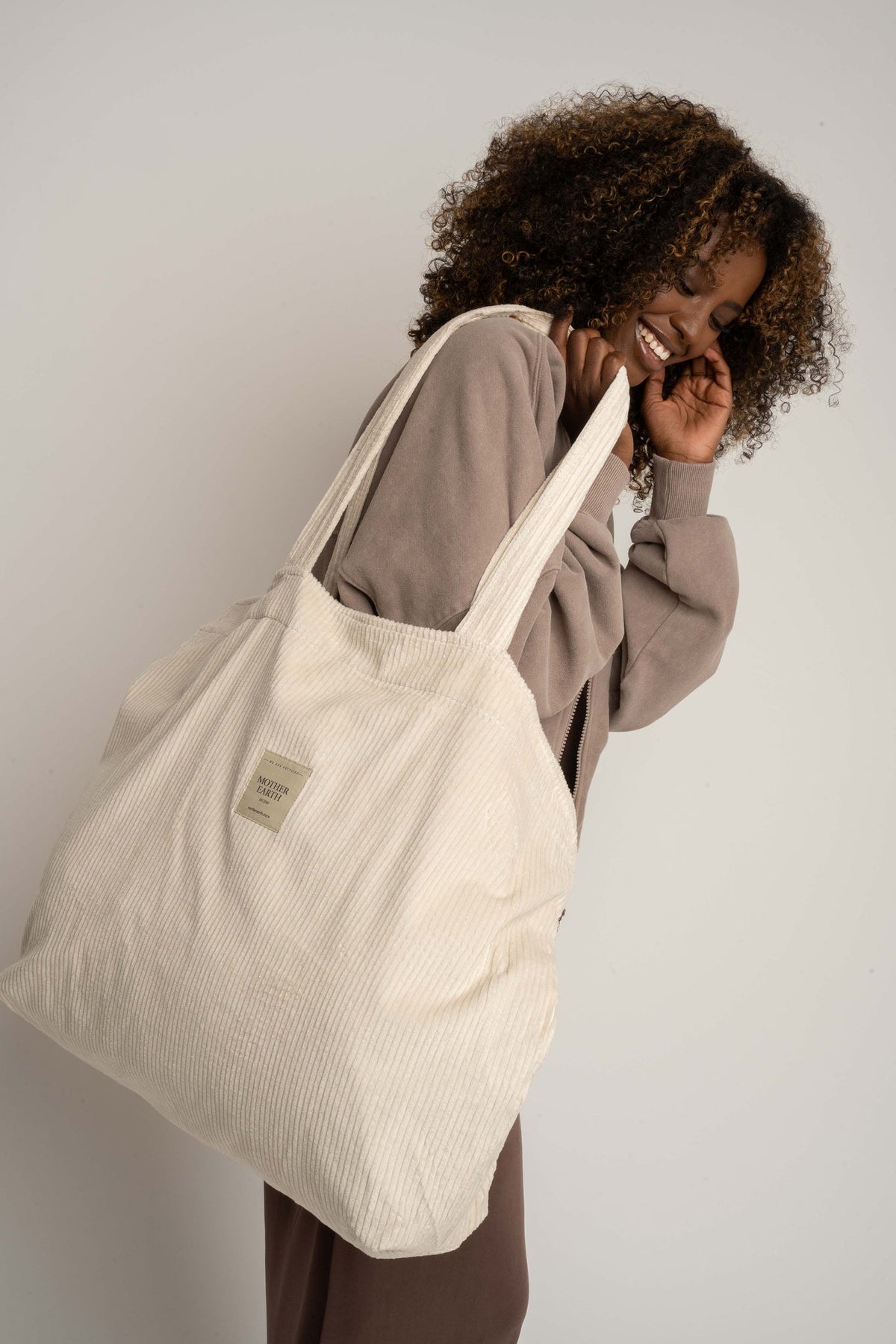 TORBA TYPU SHOPPER  BAG KREMOWA 01 - ADALAR