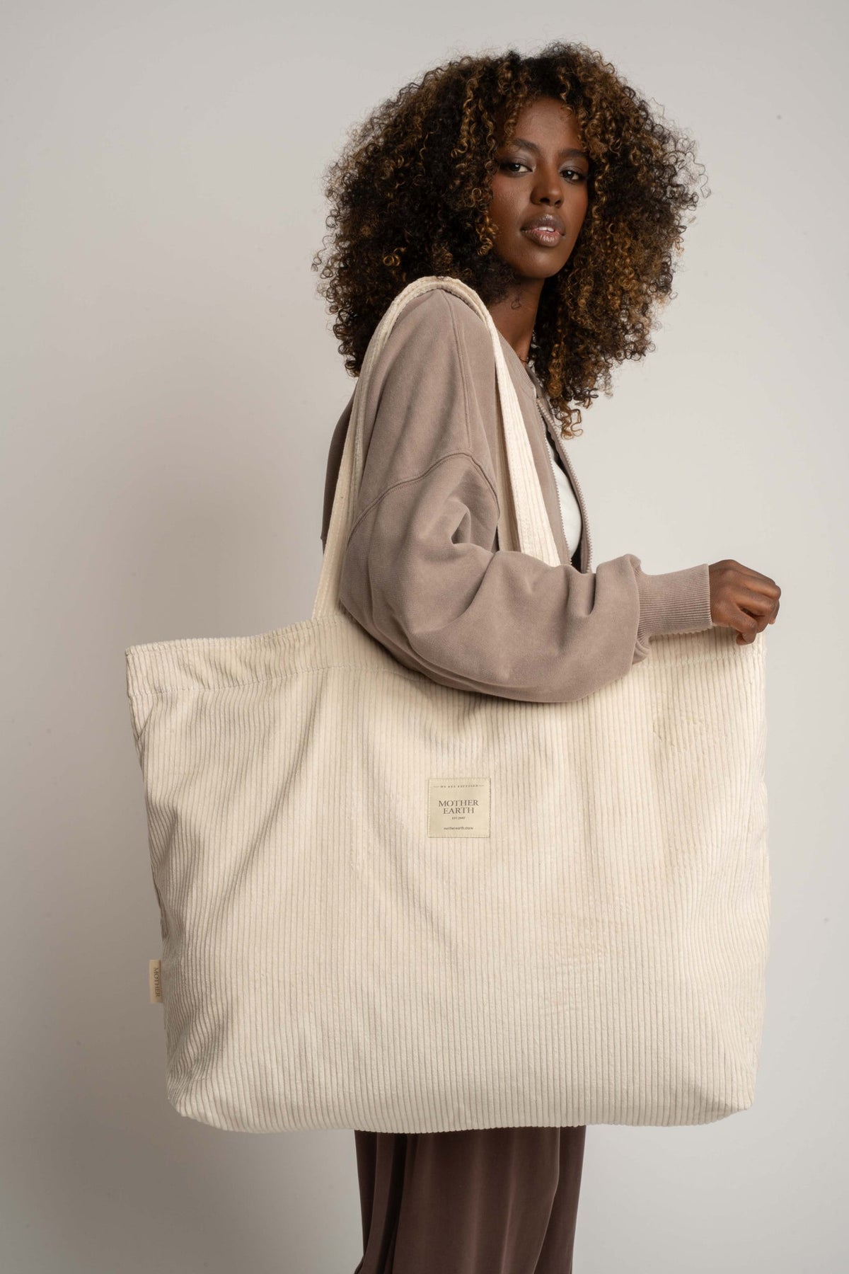TORBA TYPU SHOPPER  BAG KREMOWA 01 - ADALAR