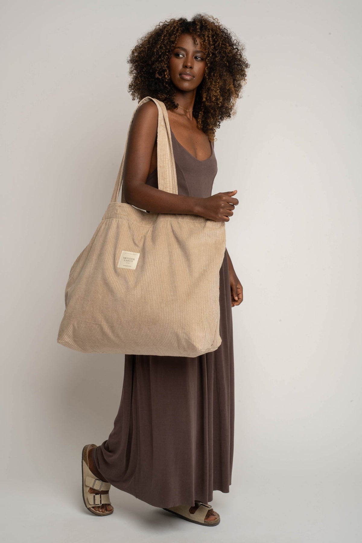 TORBA TYPU SHOPPER  BAG JASNOBEŻOWA  - ADALAR