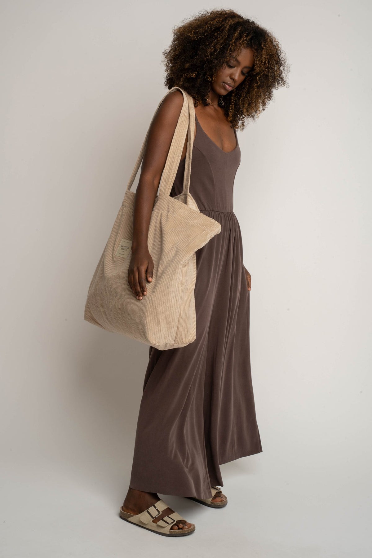 TORBA TYPU SHOPPER  BAG JASNOBEŻOWA  - ADALAR