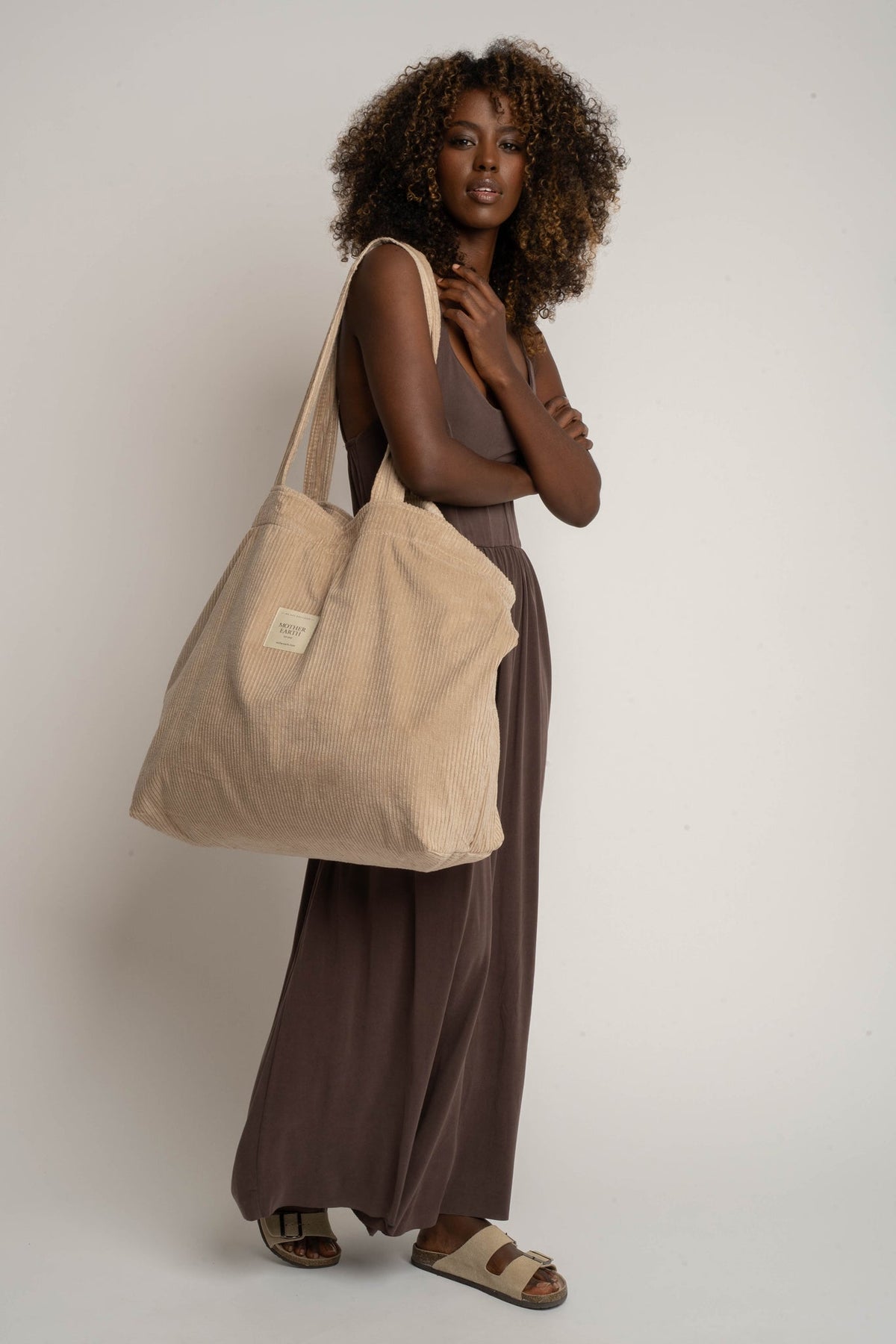 TORBA TYPU SHOPPER  BAG JASNOBEŻOWA  - ADALAR