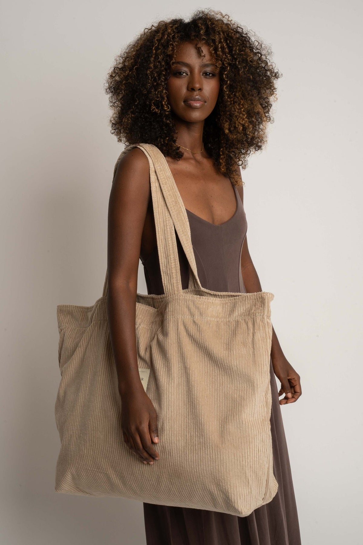 TORBA TYPU SHOPPER  BAG JASNOBEŻOWA  - ADALAR