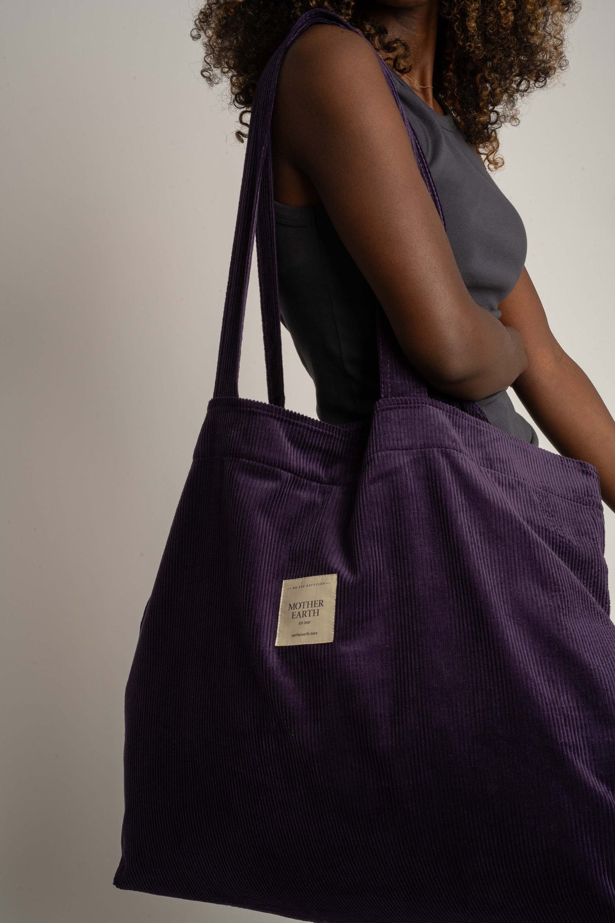 TORBA TYPU SHOPPER  BAG FIOLETOWA - ADALAR