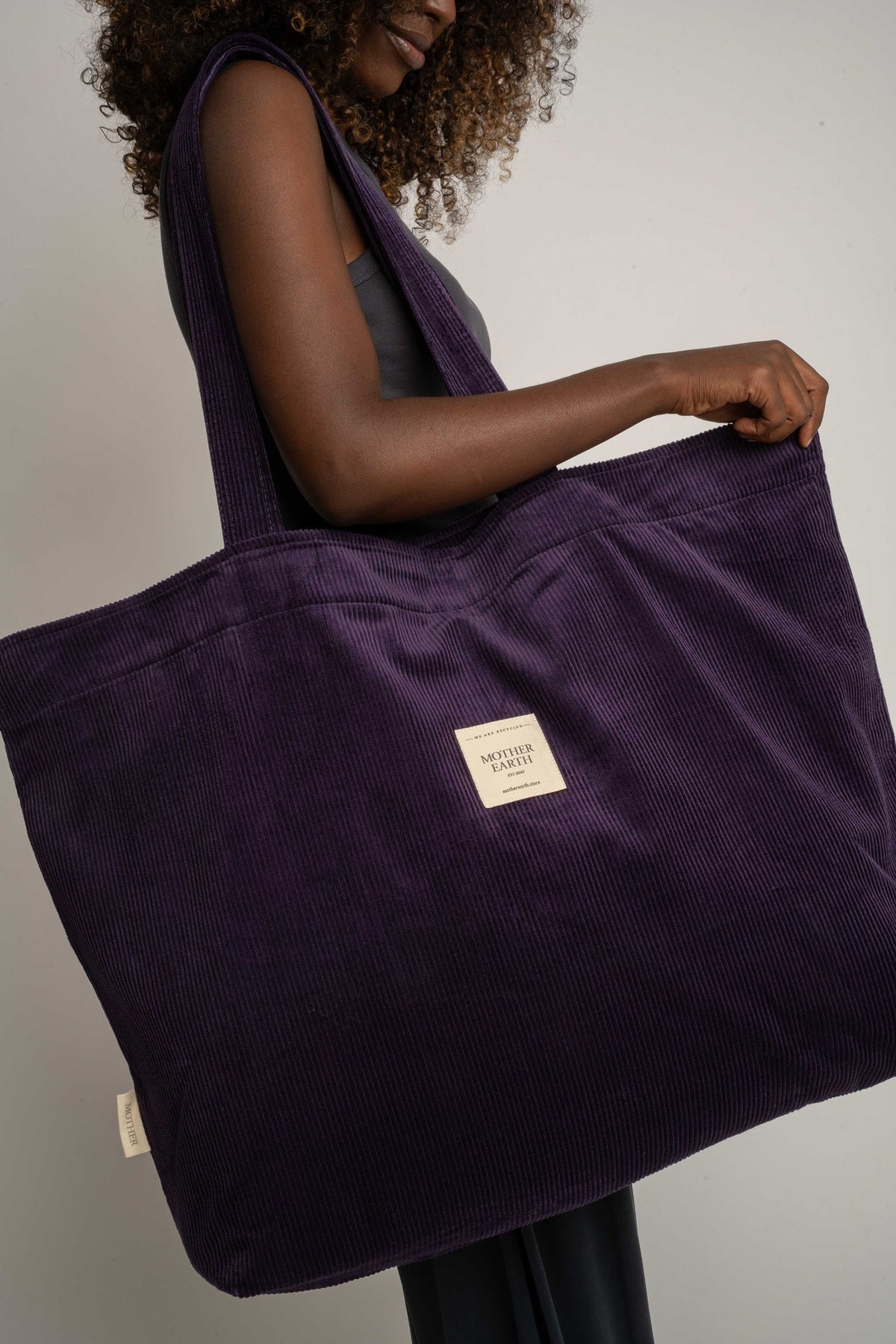 TORBA TYPU SHOPPER  BAG FIOLETOWA - ADALAR