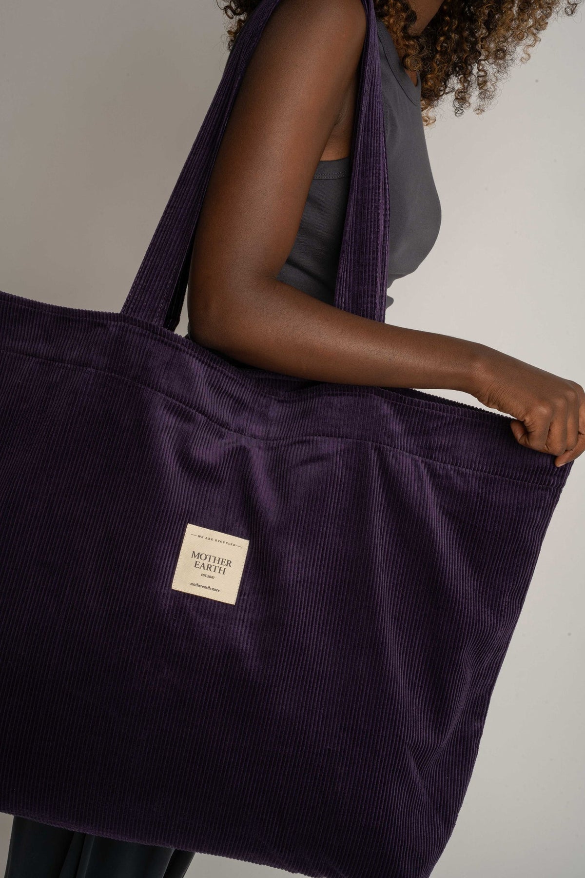 TORBA TYPU SHOPPER  BAG FIOLETOWA - ADALAR