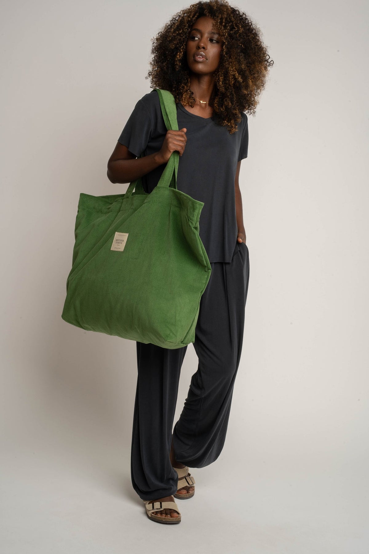 TORBA TYPU SHOPPER  BAG ZIELONA - ADALAR