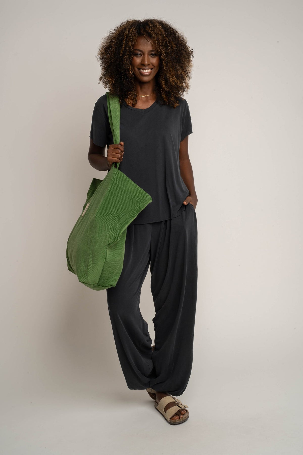TORBA TYPU SHOPPER  BAG ZIELONA - ADALAR