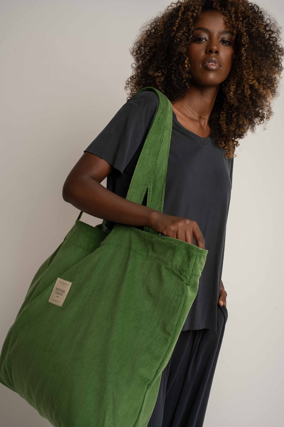 TORBA TYPU SHOPPER  BAG ZIELONA - ADALAR