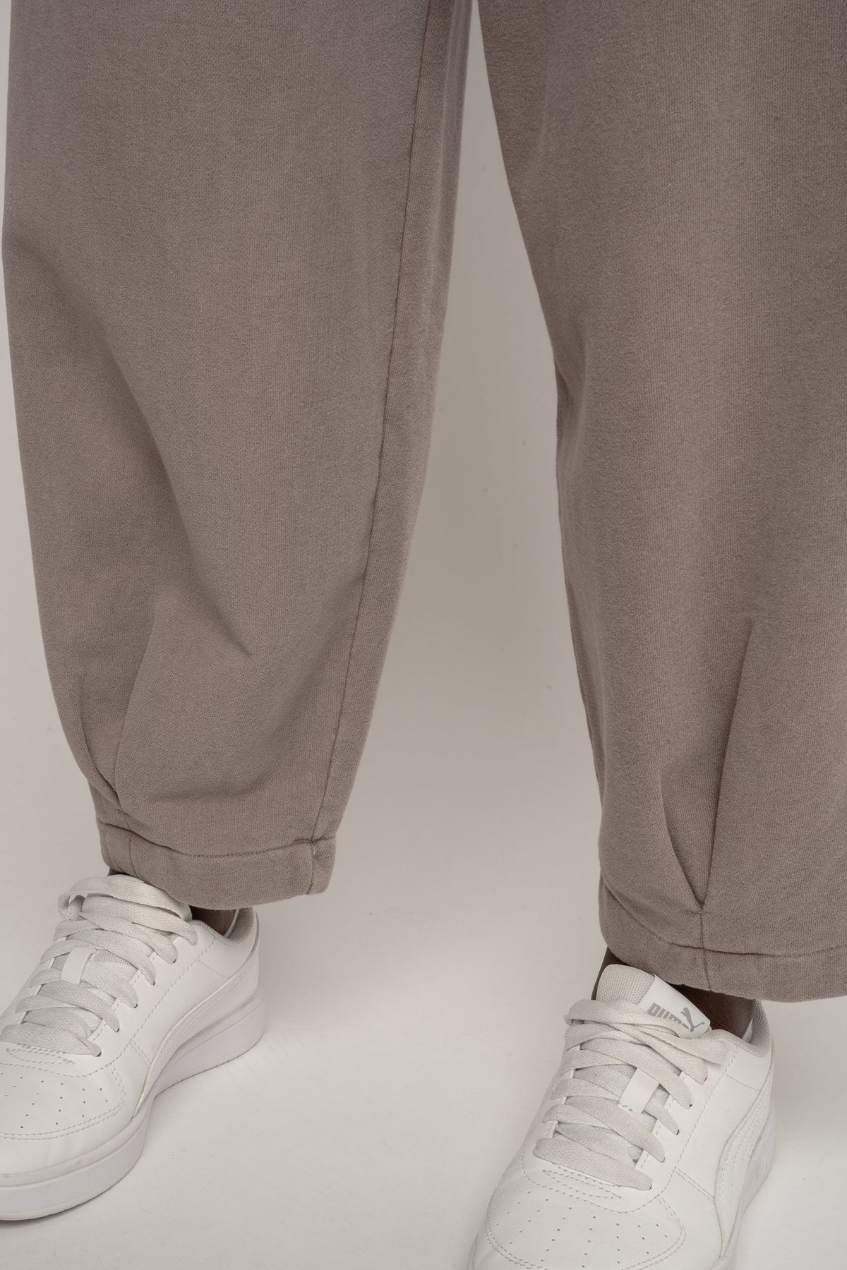 MOCHA WASHED BALLOON FIT JOGGERS - RIBE PETIT