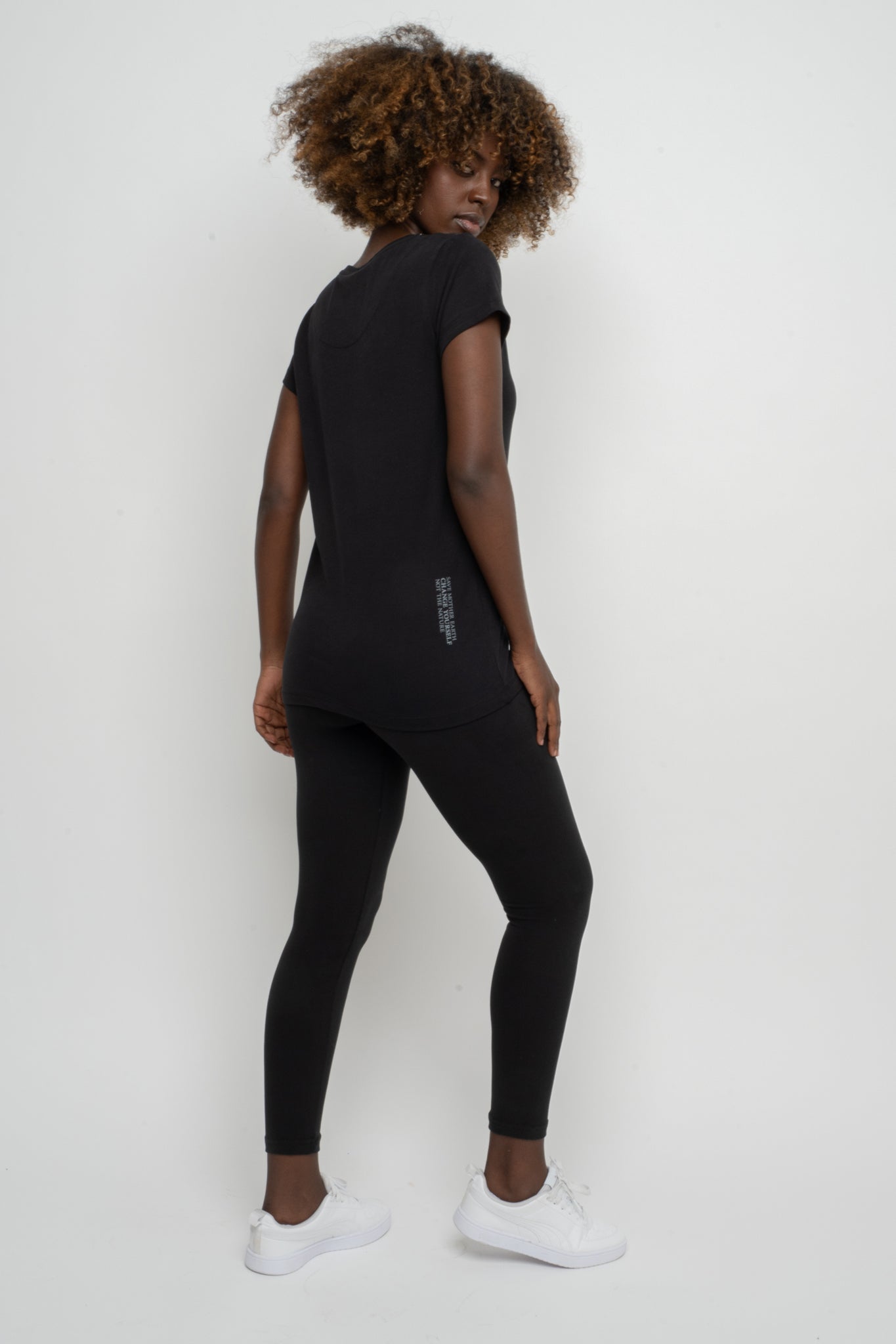 BAWEŁNIANE LEGGINSY CZARNE - LUIZIANA