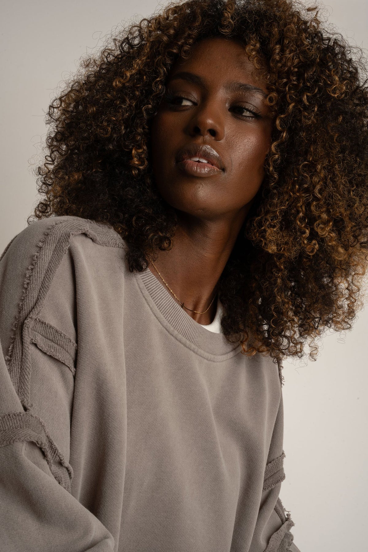 WASHED MOCCA CREWNECK SWEATSHIRT - DALARNA
