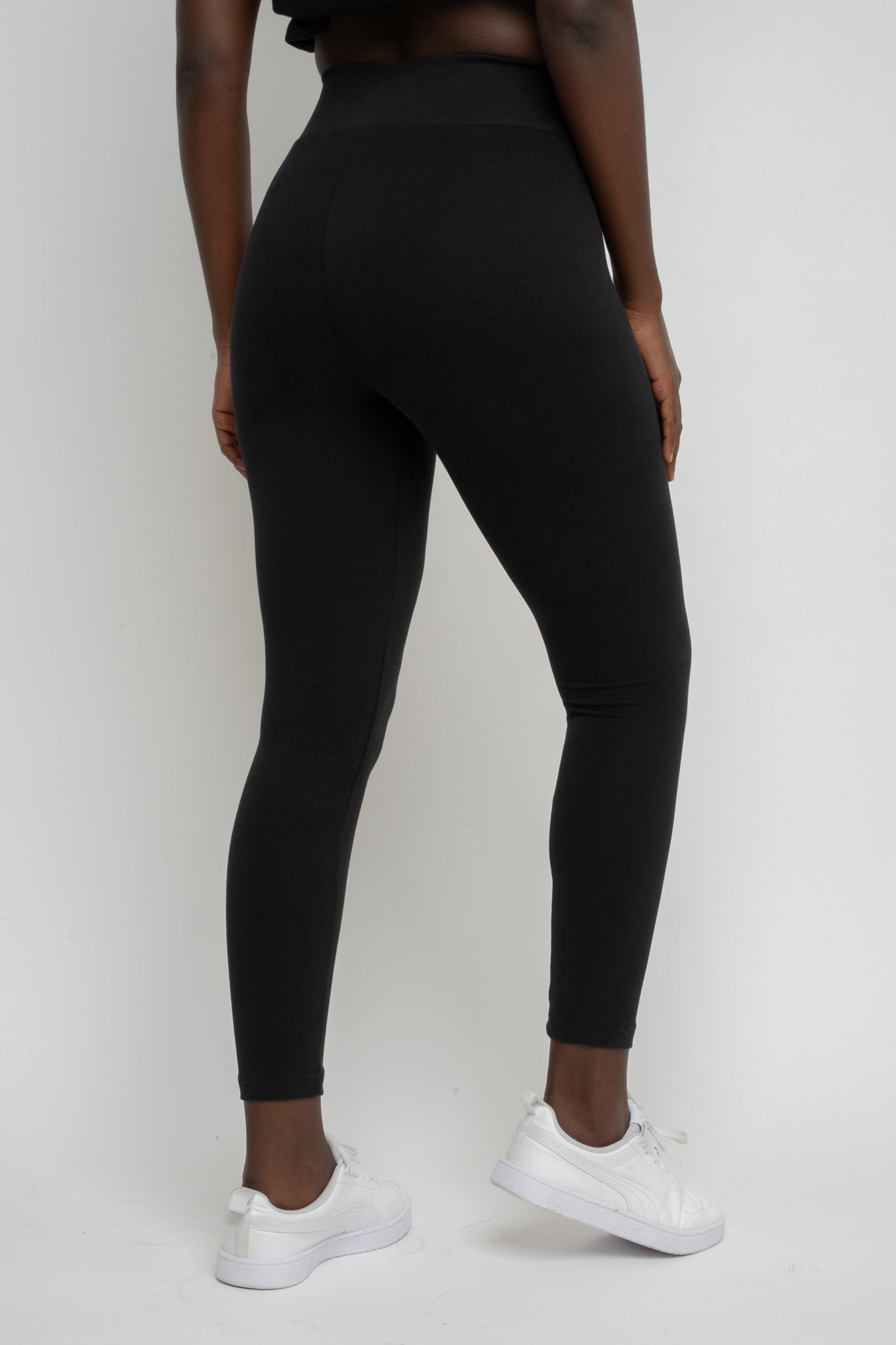 BAWEŁNIANE LEGGINSY CZARNE - LUIZIANA