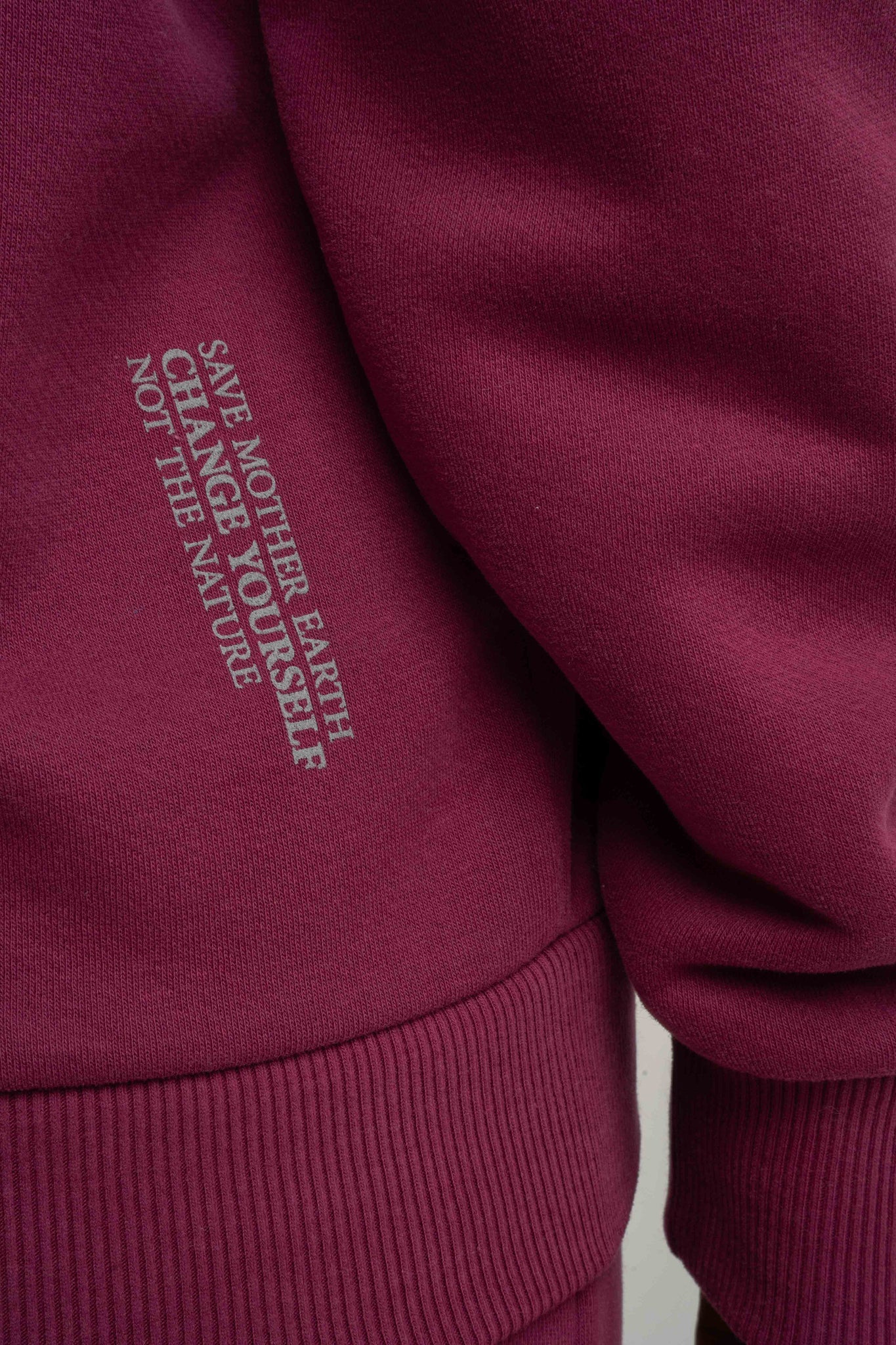BLUZA Z KAPTUREM BURGUNDOWA - MOHELI