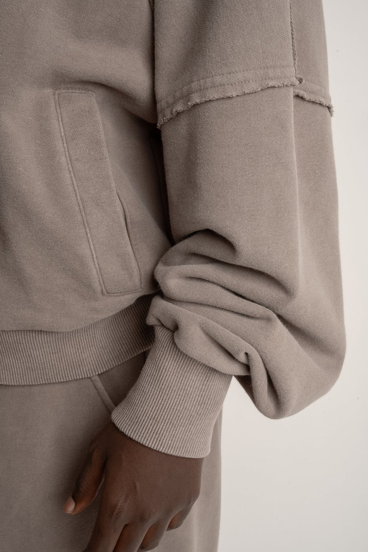 ZIP-UP HOODIE WITH WASHED MOCCA EFFECT - NARVIK