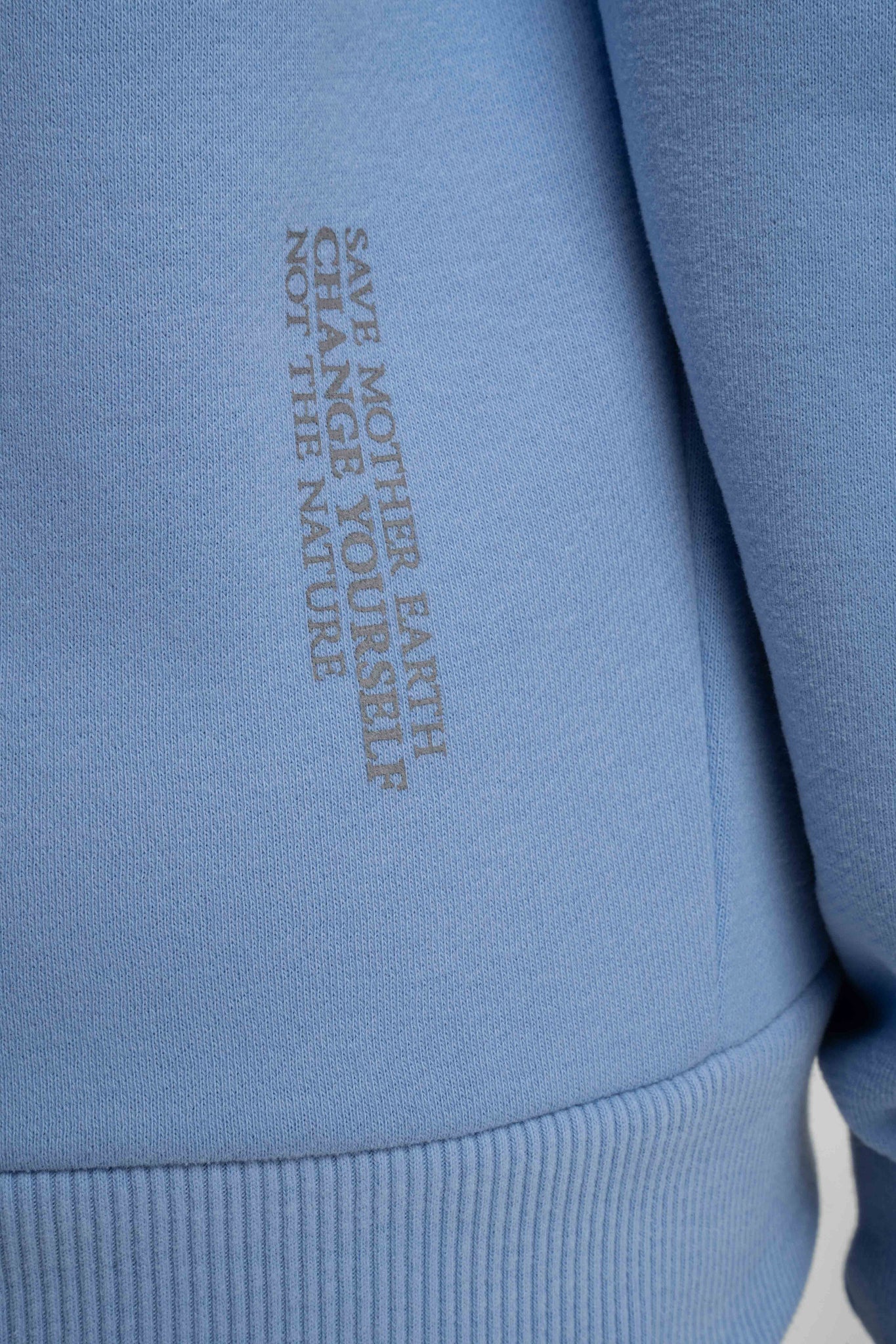 BLUZA Z KAPTUREM BŁĘKITNA - MOHELI