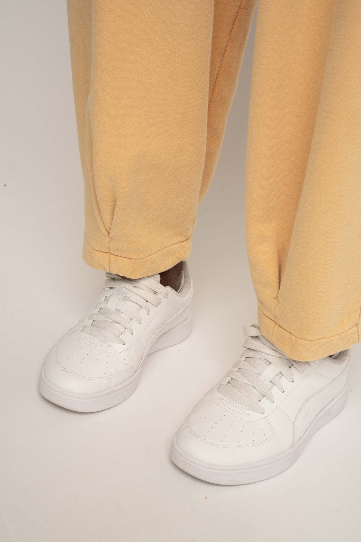 WASHED MUSTARD BALLOON FIT JOGGERS - RIBE PETIT
