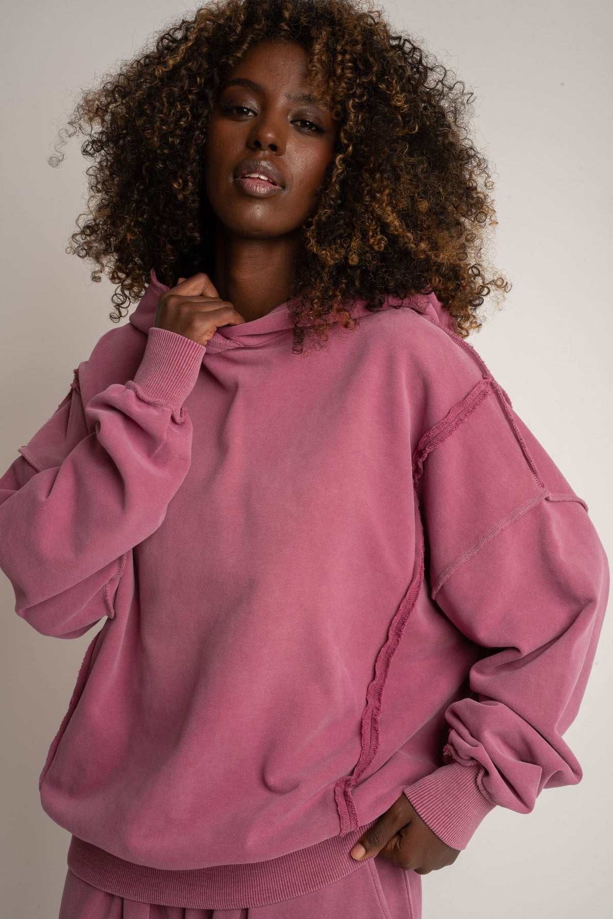 OVERSIZE WASHED SWEATSHIRT PINK - OSLO