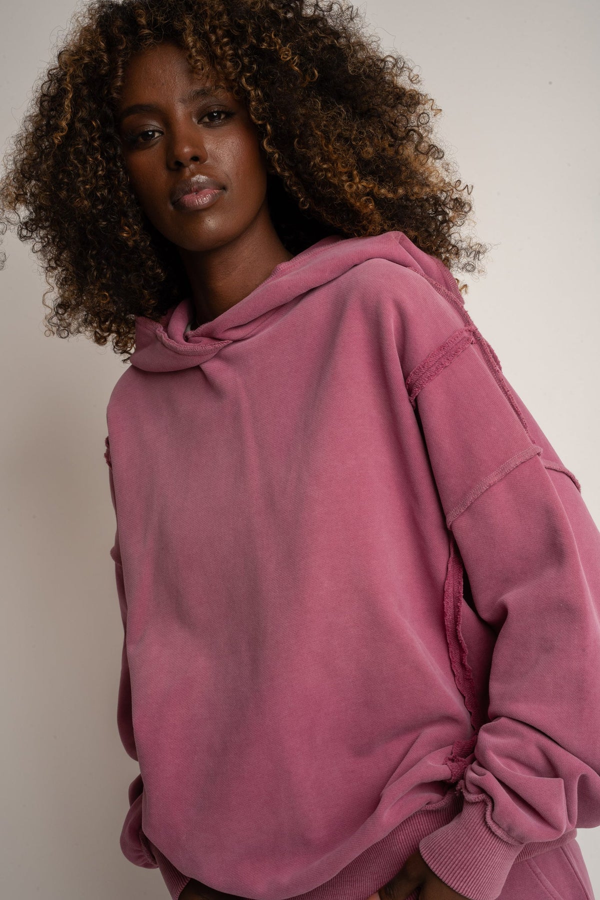 OVERSIZE WASHED SWEATSHIRT PINK - OSLO