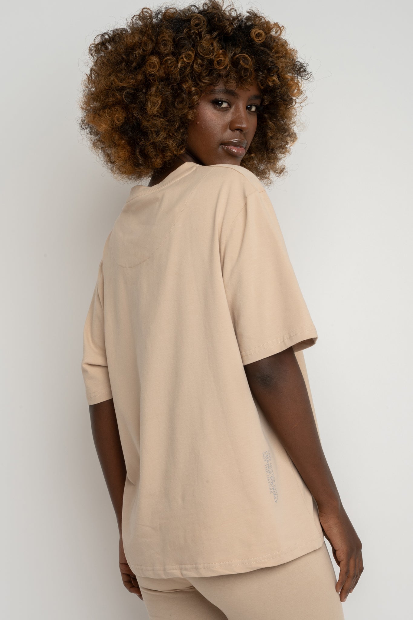 T-SHIRT DAMSKI BEŻOWY - OYSTER