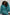 BLUZA OVERSIZE Z EFEKTEM WASHED  TURKUSOWA - OSLO