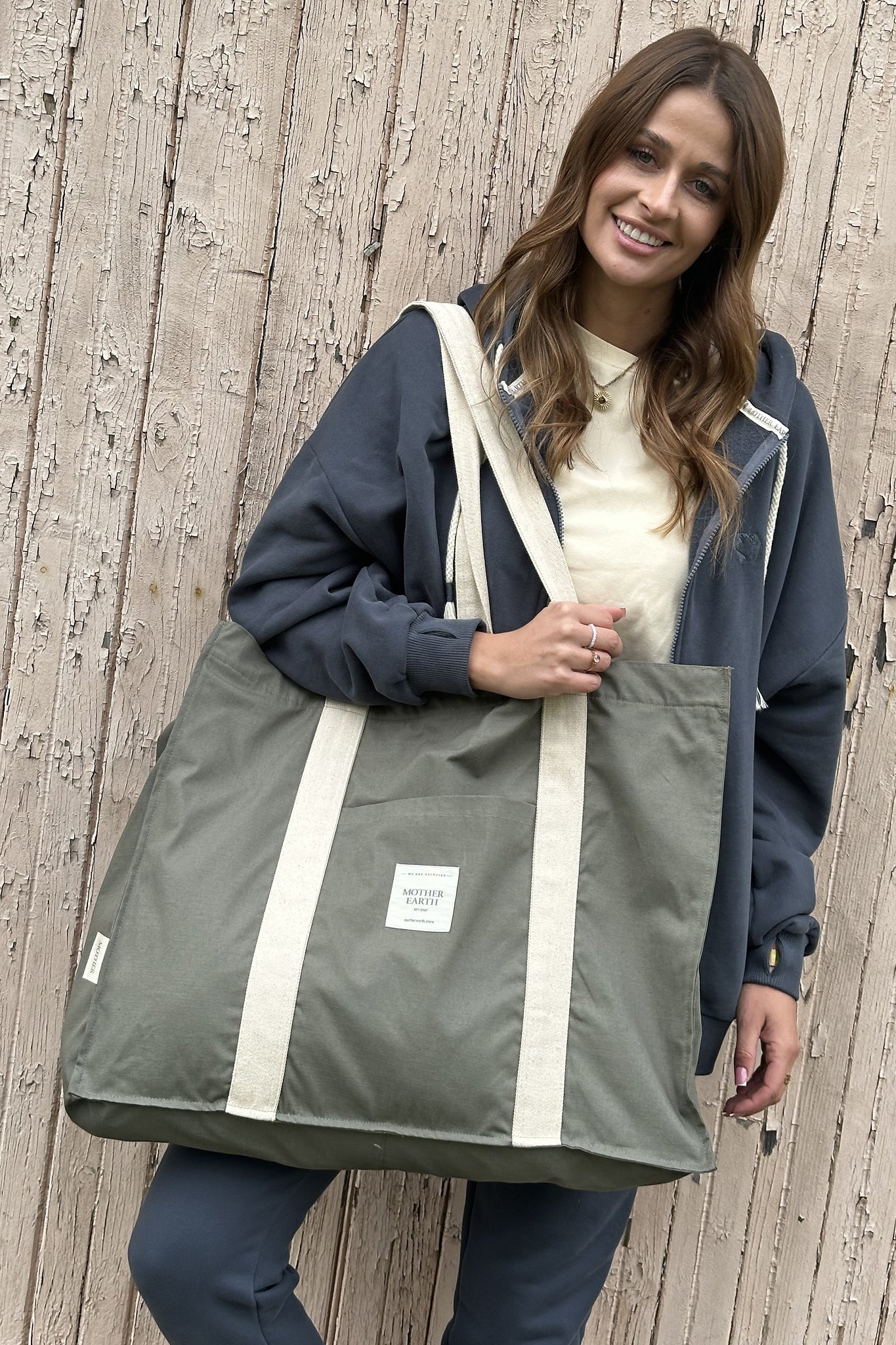 TORBA TYPU SHOPPER  BAG KHAKI - LIDO