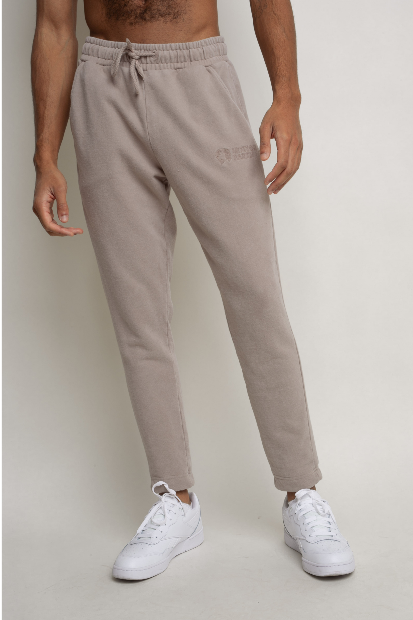MEN'S WASHED EFFECT BEIGE SWEATPANTS - CORADO