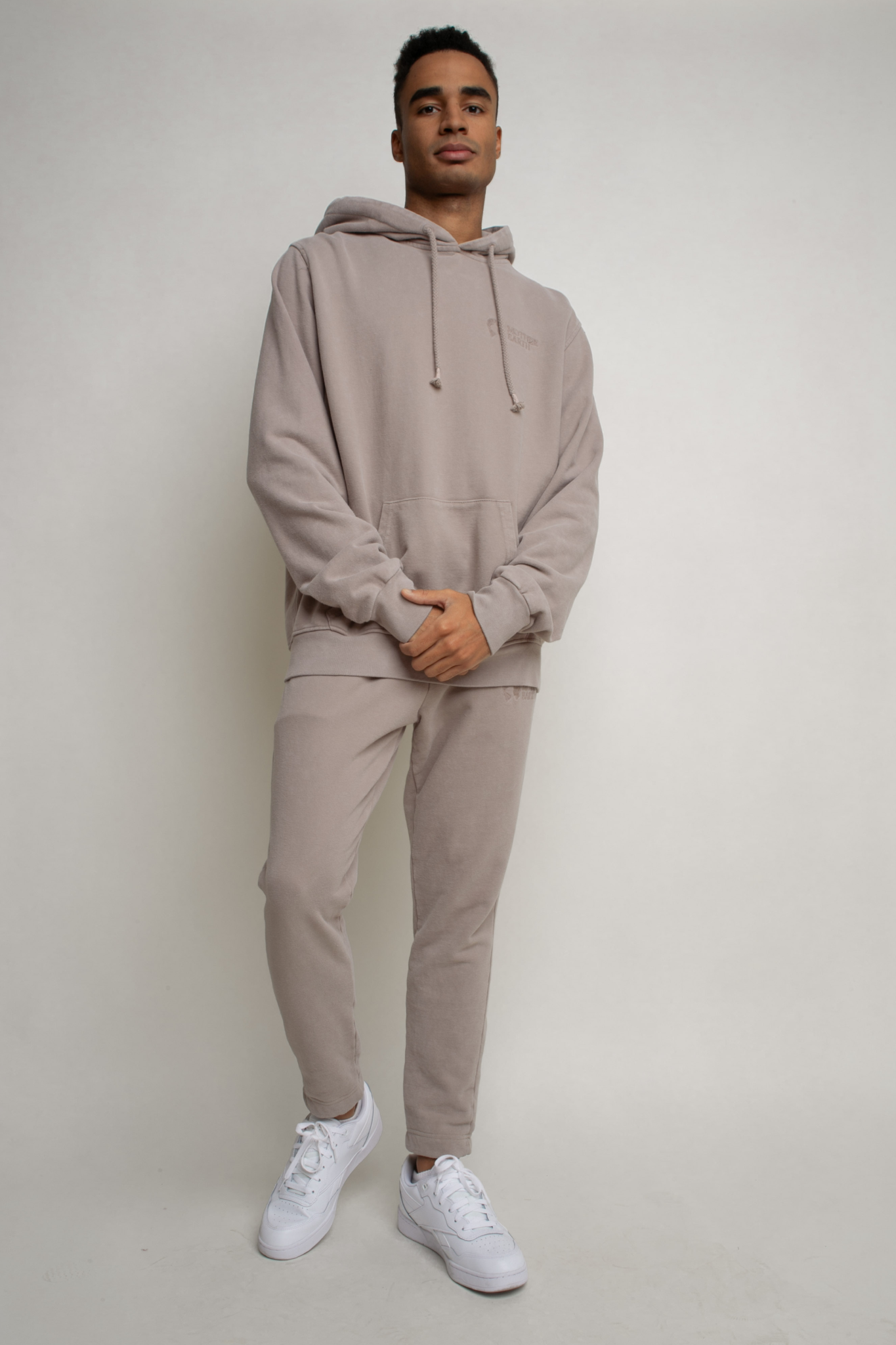 MEN'S WASHED EFFECT BEIGE SWEATPANTS - CORADO