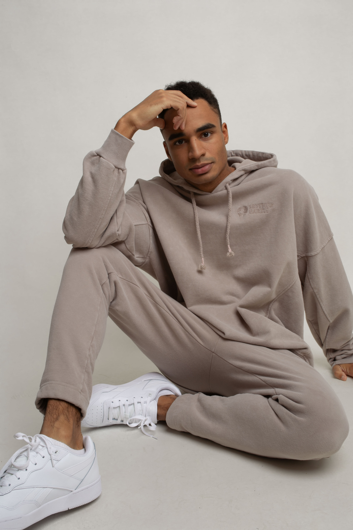 MEN'S WASHED EFFECT BEIGE SWEATPANTS - CORADO