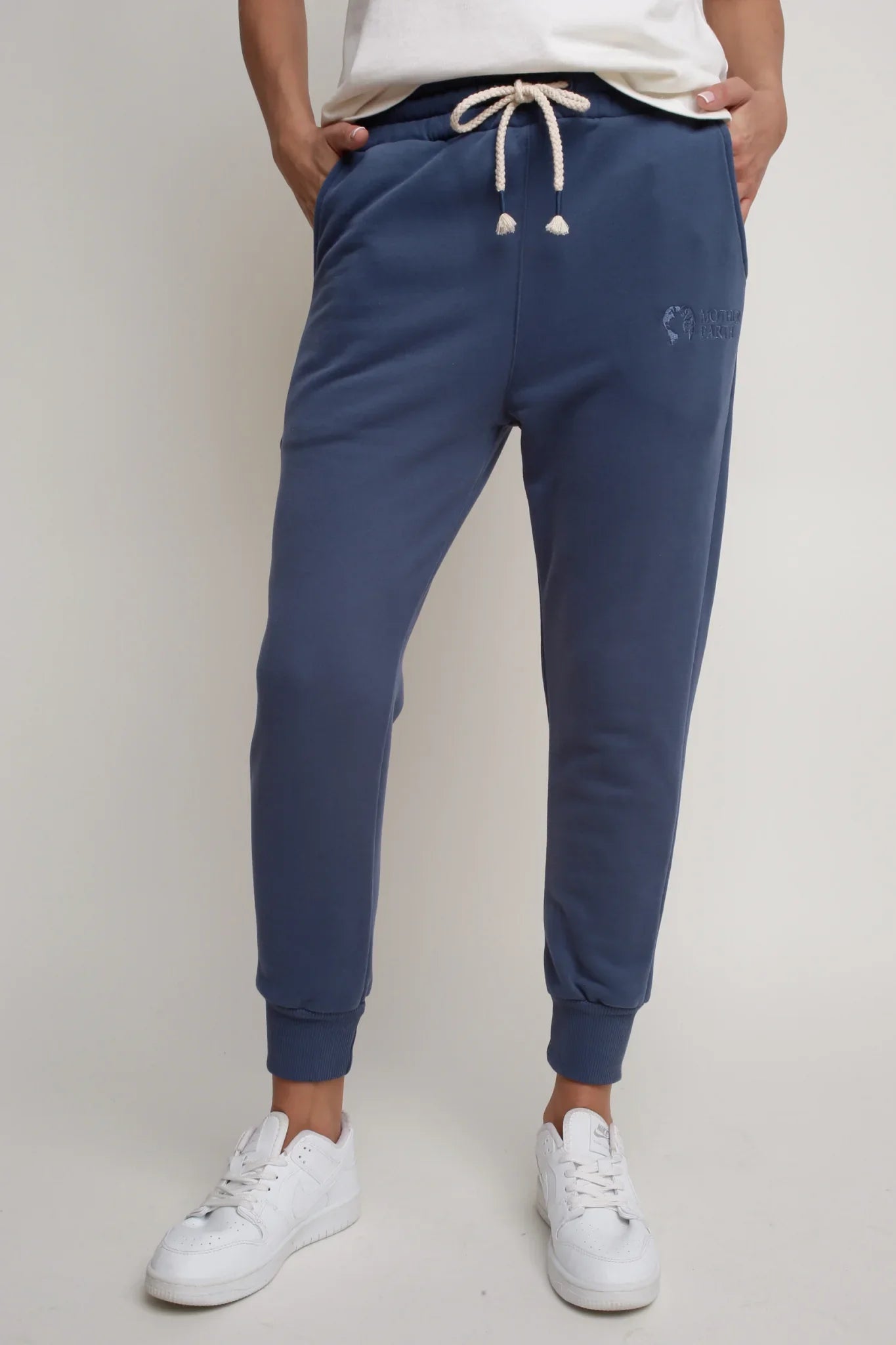 SPODNIE DRESOWE TYPU JOGGER 2nd DROP GRANATOWE - BEGERA